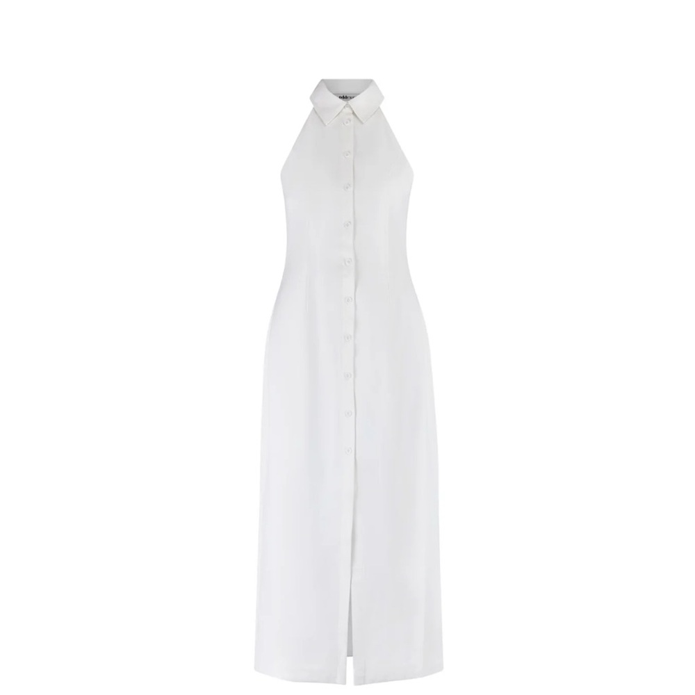 Elegant White Sleeveless Dress